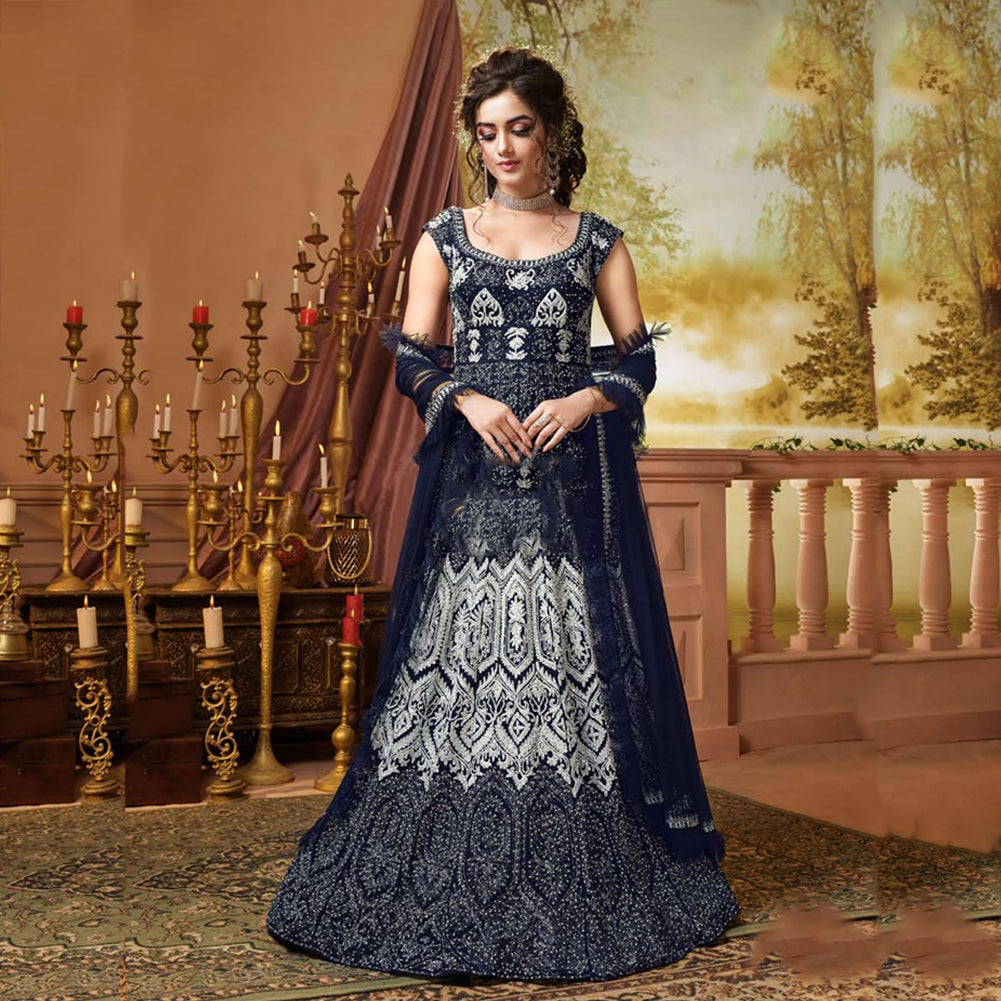 Navy blue Long gown