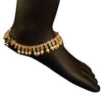 Load image into Gallery viewer, Oval Paan style Polki Anklet set
