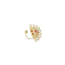 Load image into Gallery viewer, Pearl rani traditional Maharashtrian diamond nath