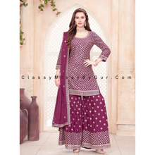 Load image into Gallery viewer, Pink All-Over Sequins Work Sharara Suit!