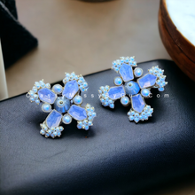 Load image into Gallery viewer, Semi-Precious Stone Studded Earrings