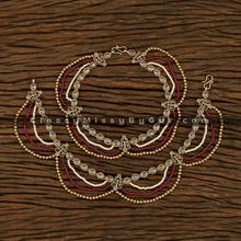 Load image into Gallery viewer, Antique Classic Payal With Mehndi Plating