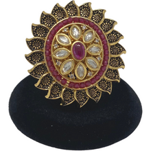 Load image into Gallery viewer, Kundan Stone Ring