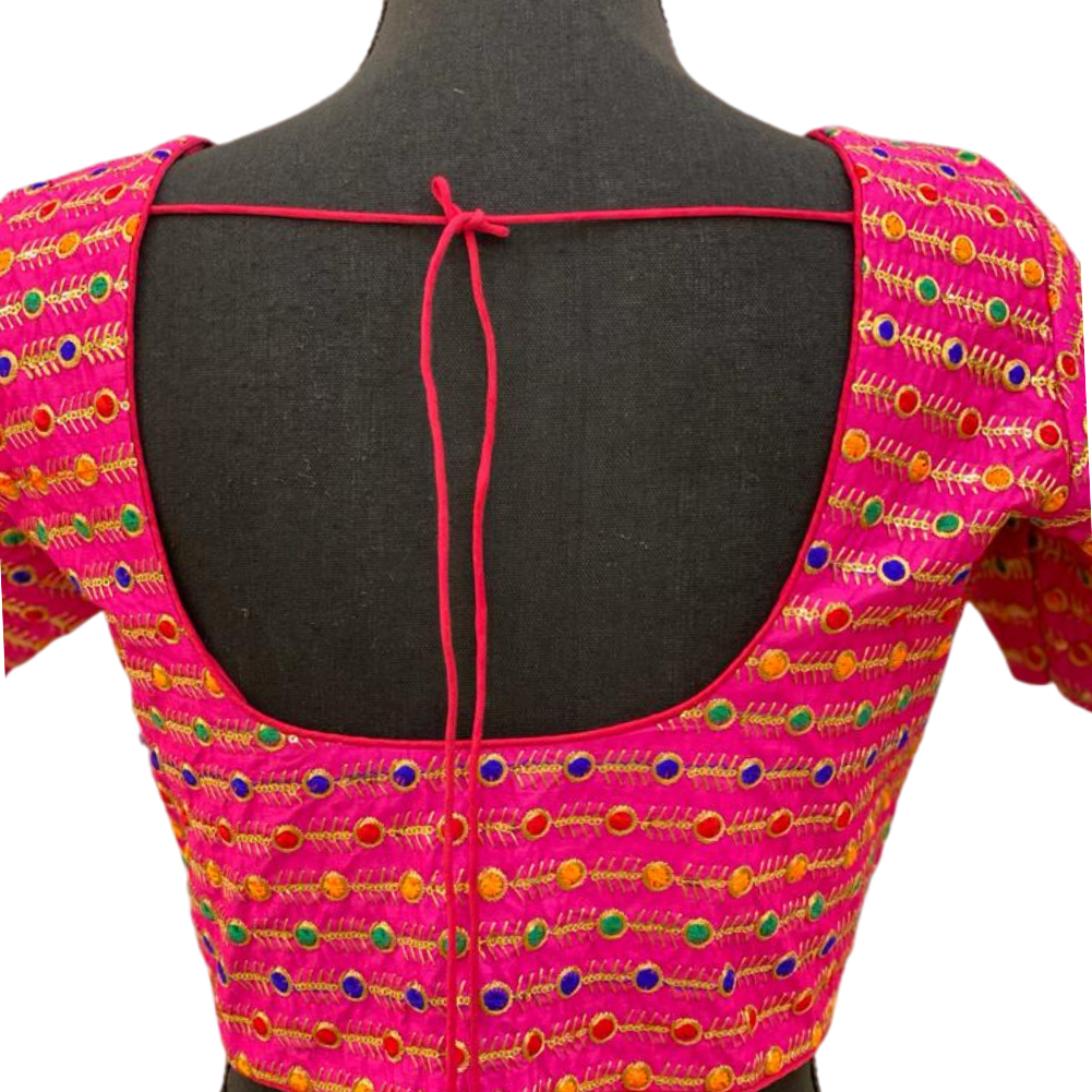 Women's Silk Embroidery Designer Readymade Saree Blouse