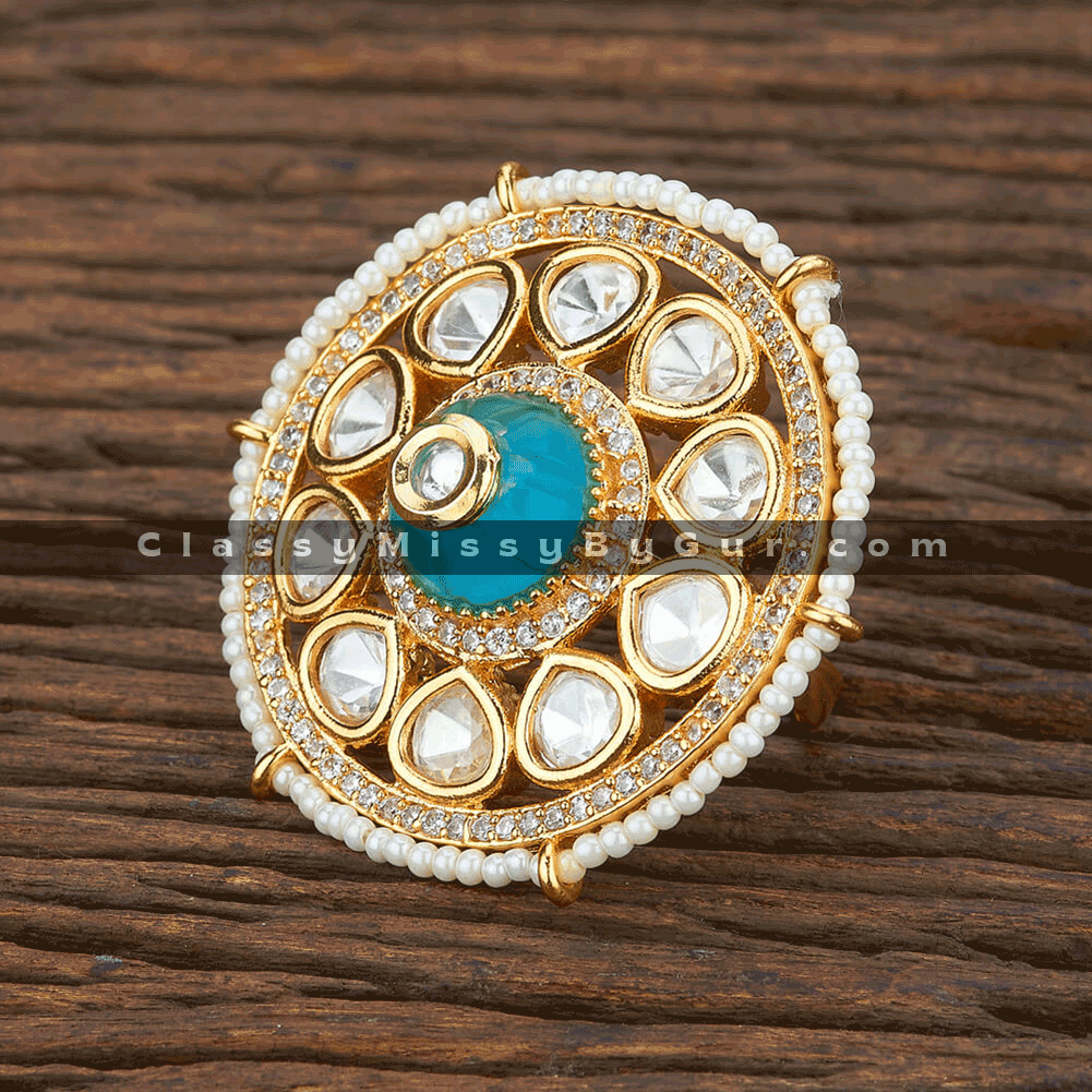 Designer Classic Ring With Gold Plating