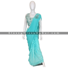 Load image into Gallery viewer, Gorgeous Ready to Wear Saree with Stitched Blouse