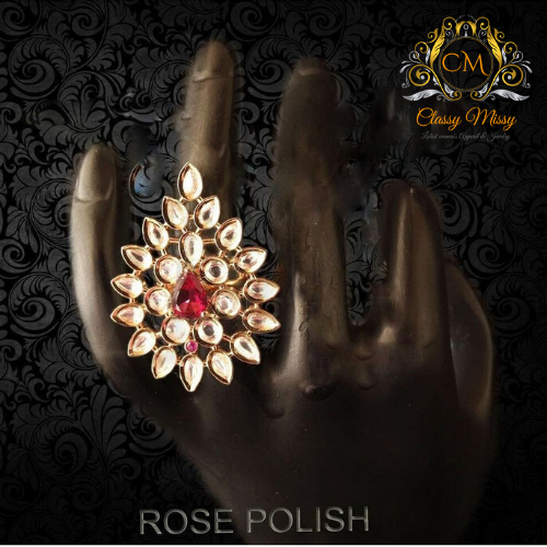 Paan Diamond heavy Ad Finger Ring - Classy Missy by Gur