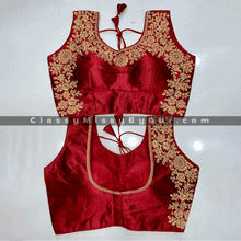 Load image into Gallery viewer, Indian Raw Silk Embellished Blouse Lehenga/saree Blouse