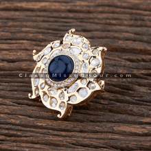 Load image into Gallery viewer, Kundan Classic Ring With Rose Gold Plating