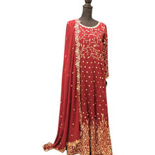 Load image into Gallery viewer, Anarkali embroidered suit