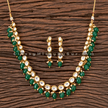 Load image into Gallery viewer, Kundan Delicate Necklace With Gold Plating