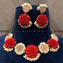 Load image into Gallery viewer, Flower design necklace set
