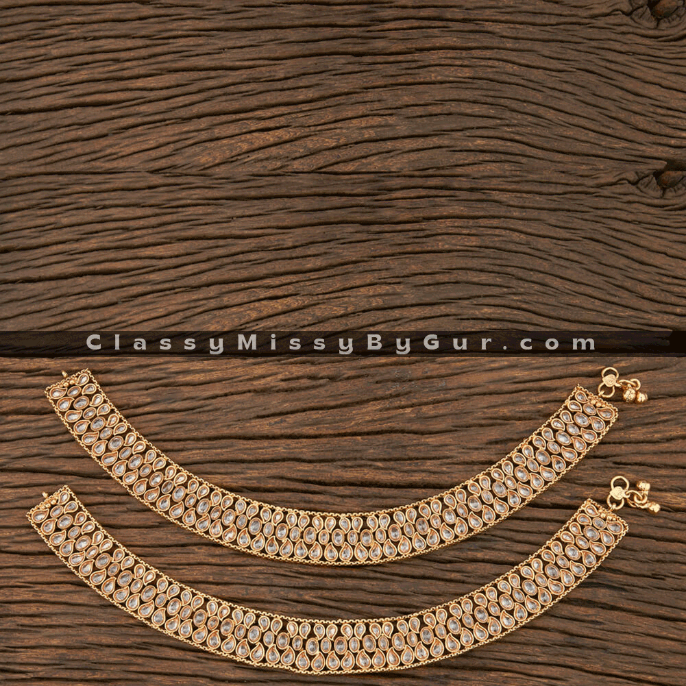 Antique Classic Payal With Gold Plating