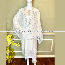 Load image into Gallery viewer, White Sequins Embroidered Silk Straight Cut Suit